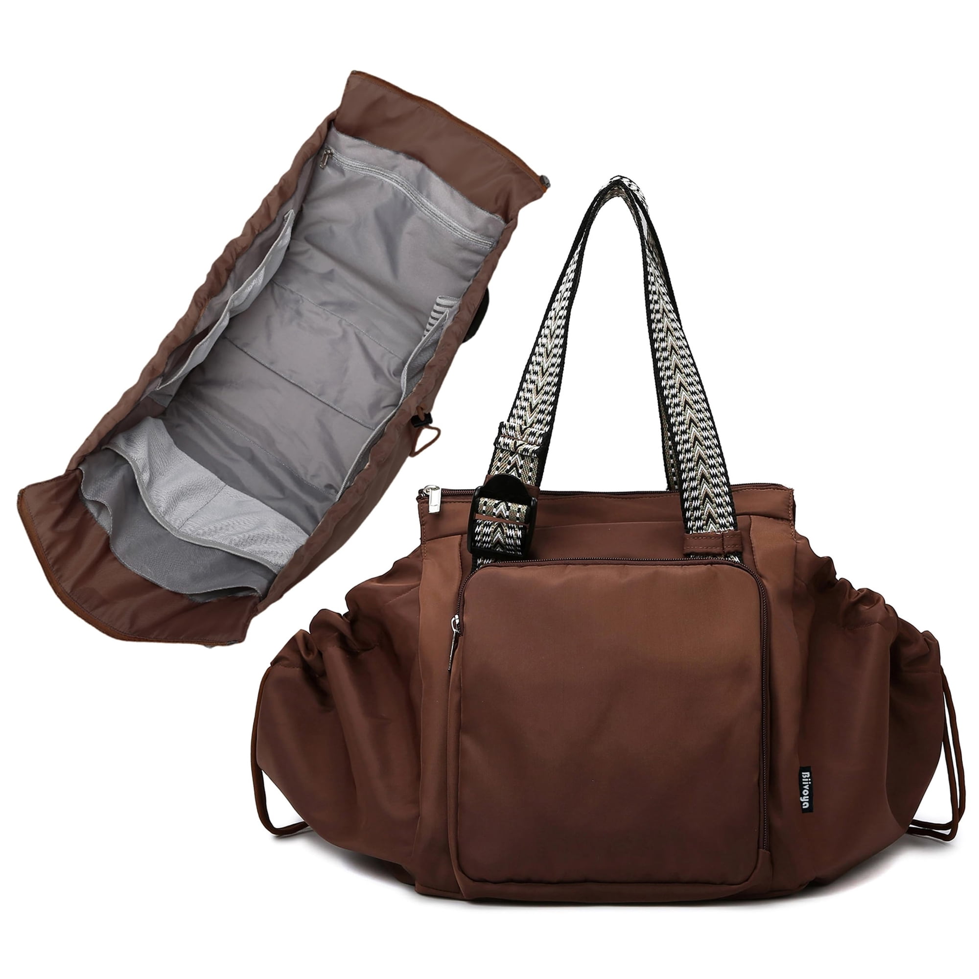 Omlopp Everyday Bag Tote for Women, Spacious Diaper Bag with 16 Pockets, Durable Travel Bag, Sleek Work Shoulder Bag | 16 Pockets Org,Lay-Flat Design,3-in-1 Versatility, Water-Resistant, Lightweight