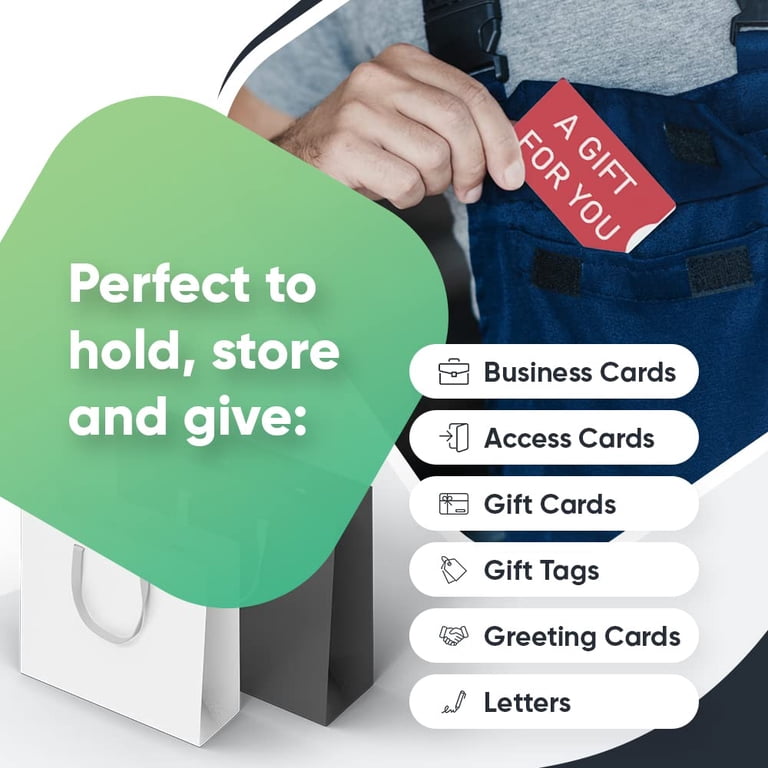 gift card sleeves in bulk Gueevin 600 Pcs Mini Envelopes Holiday Card Gift Holder Small Envelopes for Note Mailing Office Wedding Birthday Party, 3.69 x 2.69 in(Red,Bow) : Office Products 100 PackPack of 100 classic and modern gift card holders Swipe It Gift Card Holder