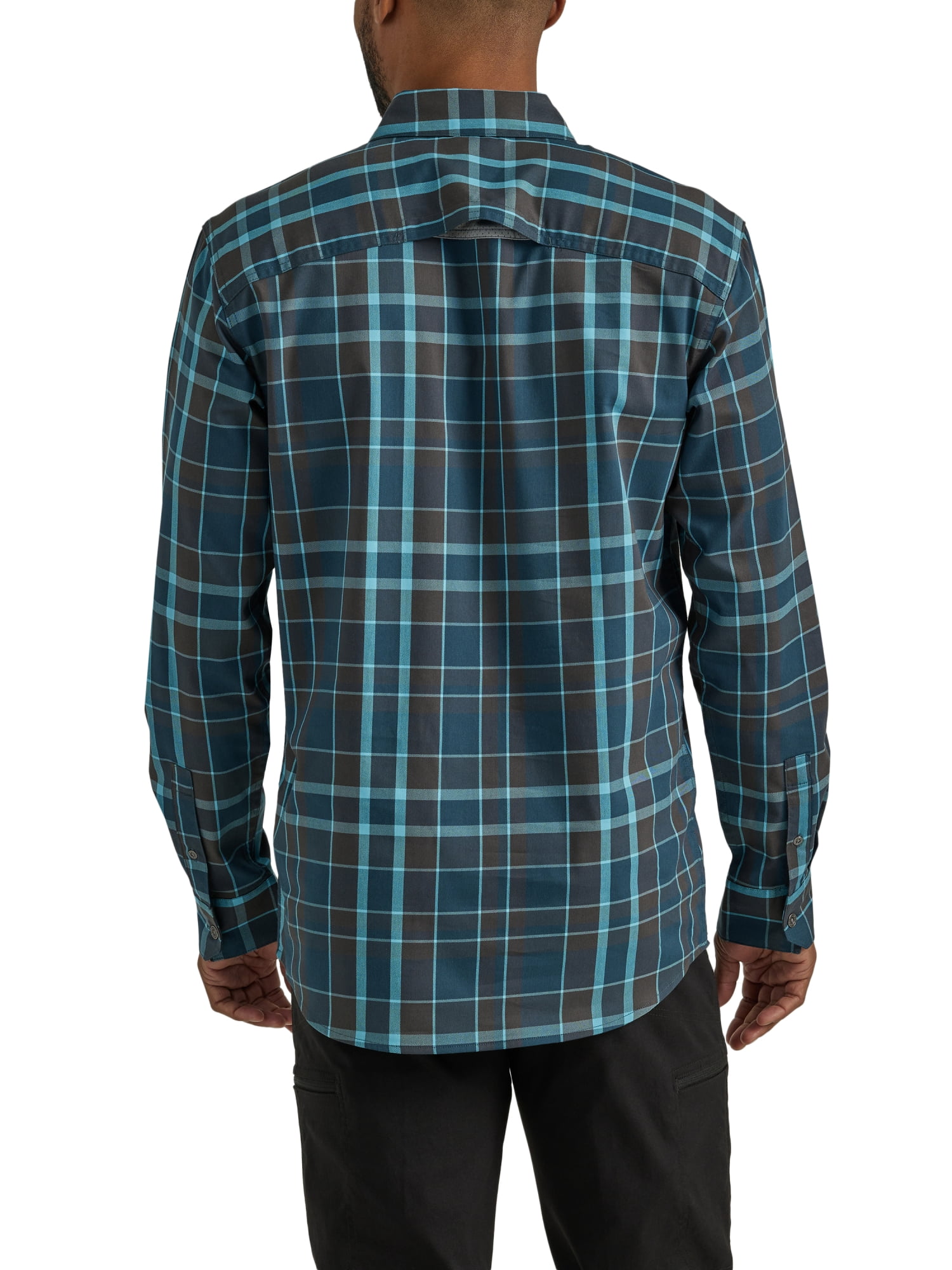 Wrangler® Men's Outdoor Long Sleeve Shirt with UPF 30+ Protection, Sizes S-5XL
