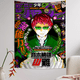 thumbnail image 3 of La desastrosa vida de Saiki K Saiki Kusuo Anime Tapiz Hippie Flores Tapices de pared Decoración para dormitorio Tapiz de pared Hippie barato, 3 of 5