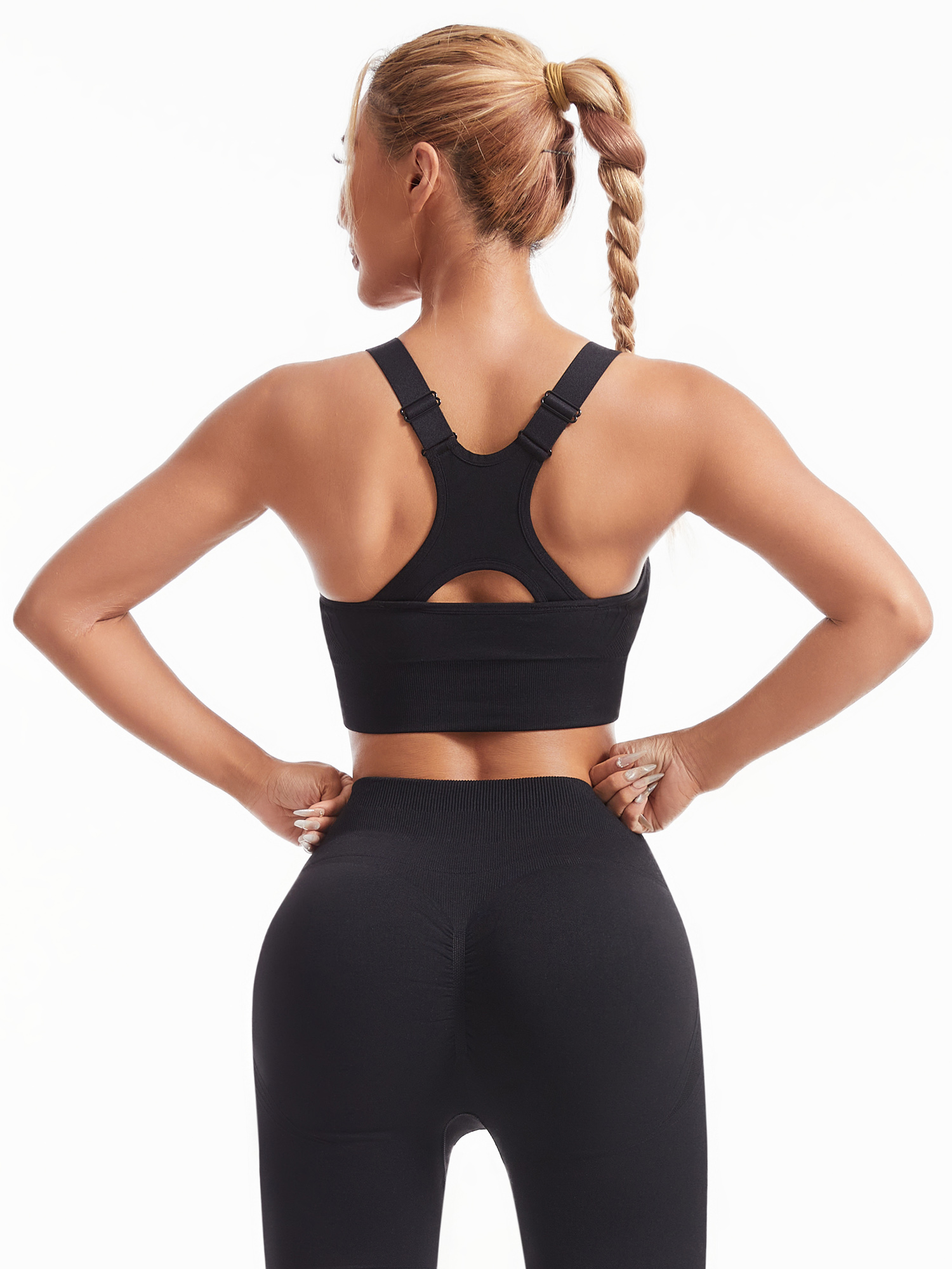 Hanerdun Women's Racerback Sports Bra with Adjustable Straps photo 4