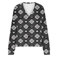 thumbnail image 4 of Puntoco Chaqueta De Punto Informal Con Botones Y Estampado De Otoño E Invierno Para Mujer, Abrigo De Felpa, 4 of 4