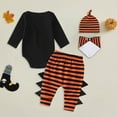 thumbnail image 6 of Gibobby Newborn Baby Boy Girl Halloween Clothes My First Halloween Outfits Cutest Pumpkin Romper Pants Hat 3Pcs Clothing(Black,18-24 Months), 6 of 7