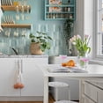 thumbnail image 3 of DEWOO 10 Sheet Thicker Peel and Stick Backsplash Tile,3D Self Adhesive Wall Tiles Stick on Backsplash for Kitchen,Bathroom,Camper (12"×12",Light Blue), 3 of 18