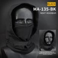 thumbnail image 1 of Máscara de media cara pasamontañas capucha exterior Airsoft Sports Protect Gear (negro), 1 of 9