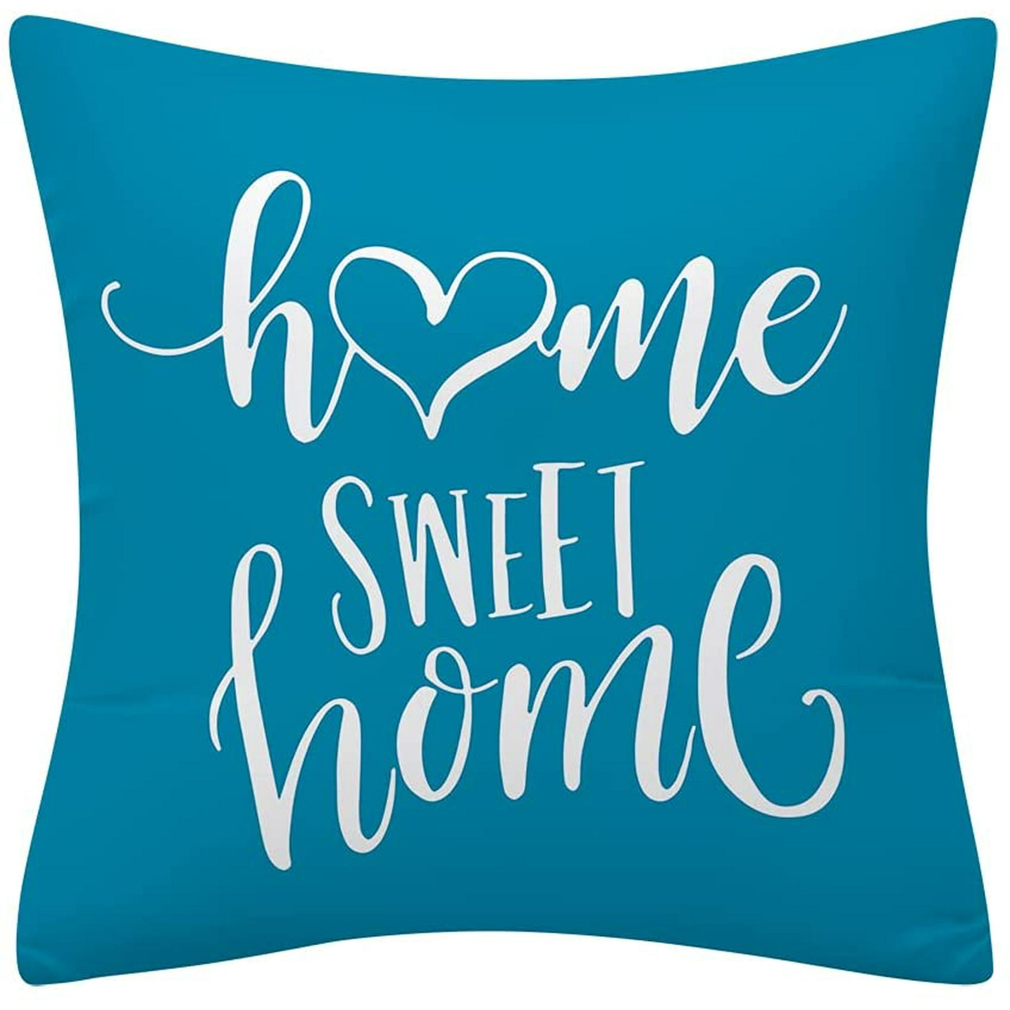 HTOOQ Teal Pillow Covers Turquoise and Blue Throw Pillow Cushion Covers 18x18 Set of 4 Soft Aqua Accent Pillow Case for Couch Bed Outdoor Patio Furniture Farmhouse Home Decor Walmart
