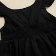 thumbnail image 4 of Filles Tout-Petits Voler Manches Robe Maille Fil une Pièce Jupe Sans Manches Princesse une Ligne Robe Noire 3-4 Ans, 4 of 6