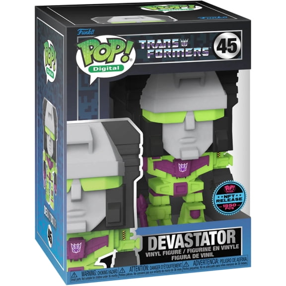 Collectible Funko POP! Digital: Transformers - Devastator (NFT Release)(1550 PCS)(Damaged Box) #45