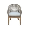 thumbnail image 4 of Set of Two Outdoor Teak Patio Dining Chair with Cushions - Natural, 4 of 6