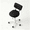 Black, variant on SJZNOI Swivel Wheeled Saddle Stool Featuring Back Support & Thick Padded Seat, Ergonomic Salon Chair for Beauty Spa, Dentist, Massage Studio & Household Office Office(White)