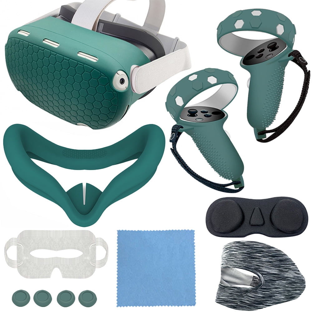 Accessories For Oculus Quest 2, [2023 Upgraded] VR Silicone face Cover