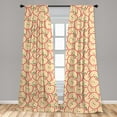thumbnail image 5 of Ambesonne Fruits Curtains, Modern Illustration Fruit, Pair of 28"x95", Apple Green Beige and Red, 5 of 5
