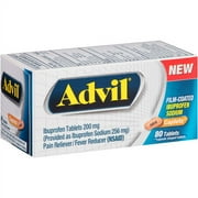 Advil Ibuprofen Pain Reliever/Fever Reducer Caplets, 200 mg, 80 ct