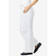 thumbnail image 3 of Woman Within Plus Size Petite Stretch Denim Wide-Leg Five-Pocket Jeans, 3 of 6