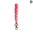 thumbnail image 1 of Keychain for Women Girls Handmade Bracelet Tassel Wristlet Strap Keyring New Q1V4, 1 of 9