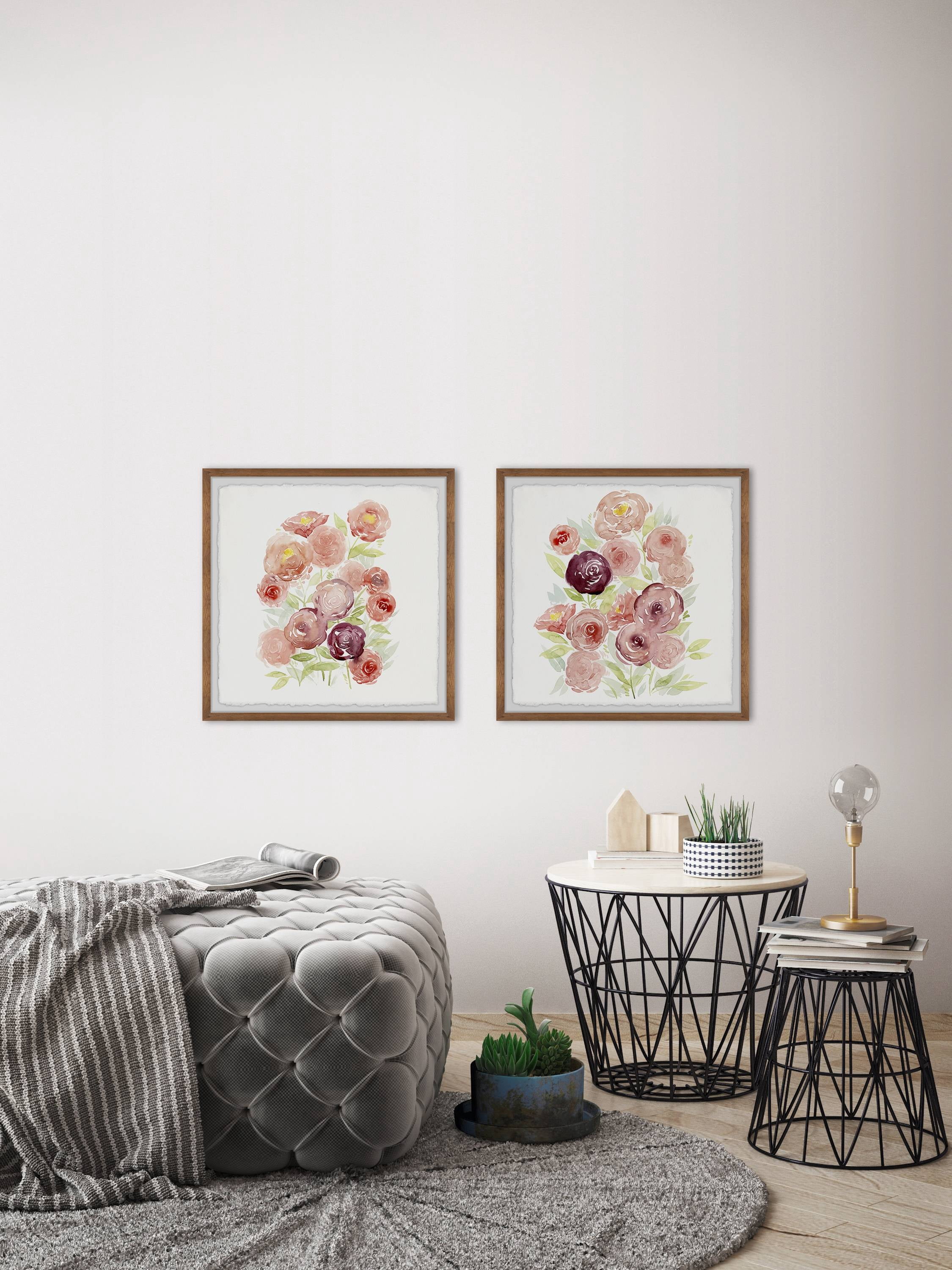 Marmont Hill Rosen Garden Iii Diptych, Art Prints, 24.00" x 1.50"