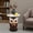 Brown+White-1, variant on 19.69" Novelty Owl Shaped End Table with Faux Marble Top,Handcrafted Solid Resin Side Table for Living Room,Bedroom,Office,Unique Animal Accent Furniture for Small Spaces,Brown+White