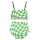 thumbnail image 5 of Bikini de Mujer Trajes de Baño Bikini con Ruffles Conjunto con Sujetador Acolchado Extraíble, Pantalones Cortos de Cintura Alta para la Playa, 5 of 6