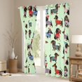thumbnail image 3 of Homewish Kawaii Dachshund Dog Kitchen Curtains,Lovely Pet Black Out Curtains Pack of 2 (42x63 Each),Green, 3 of 6