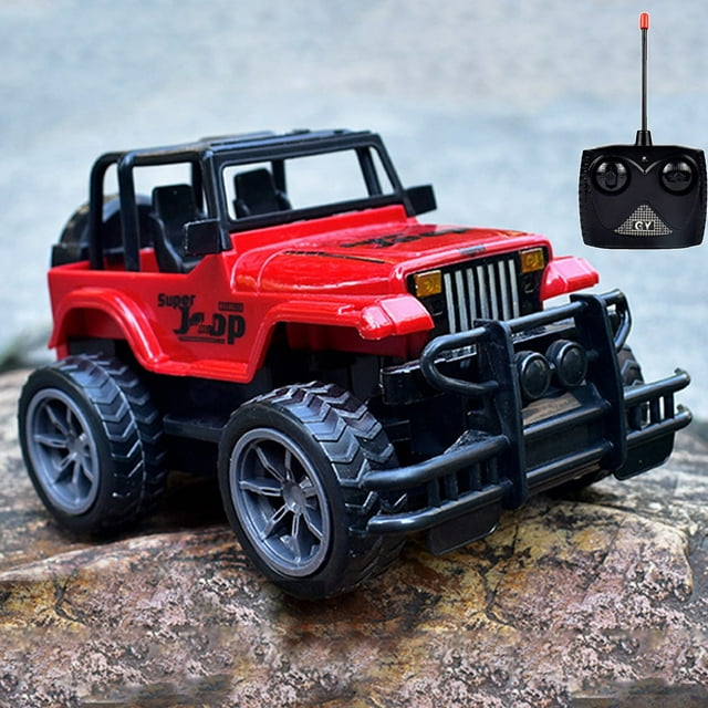 Juguetes de piscina, juguetes para bebés, juguetes para niños pequeños, control remoto de 18 m, vehículo todoterreno, coche de carreras todoterreno, coche de juguete para niños y adultos, rojo, contro