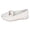 1White, variant on Womens Slip on Platform Loafers Fashion Metal Chain Low Top Moccasins Lightweight Casual Office Travel Daily Driving Walking Shoes Blue Size 7