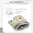 thumbnail image 4 of XMXT Silicone Oven Mitts, Cartoon Brush Paint Pattern Thickened Non-Slip Oven Gloves, 2 Pcs, 4 of 9