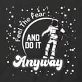 thumbnail image 2 of Feel The Fear T-Shirt | Cool Quote Black Tee Gift, 2 of 5