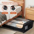 thumbnail image 3 of Zapatera Bajo Cama con Ruedas, organizador de zapatos bajo cama con Asas y Ventana Transparente, almacenamiento bajo cama de Gran Capacidad para Ropa y Edredones, Zapatera Organizador, 3 of 4