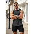 thumbnail image 6 of COOFANDY Men's Workout Hooded Tank Tops Bodybuilding Muscle Cut Off T Shirt Sleeveless Gym Hoodies, 6 of 6