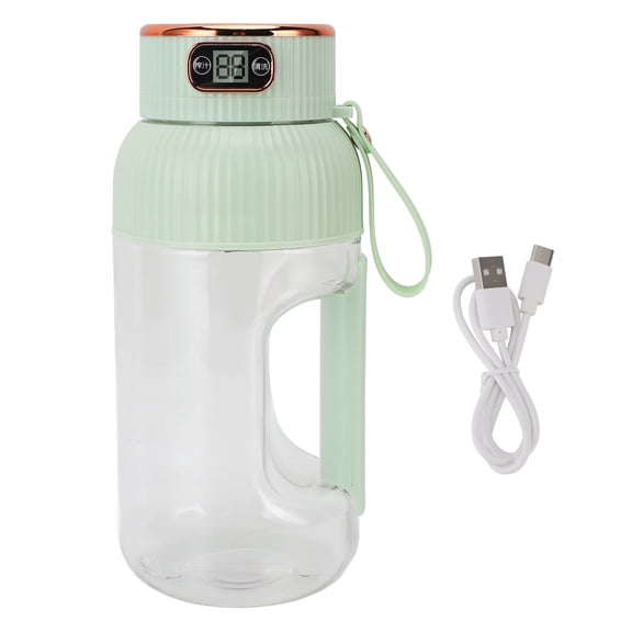 Licuadora de Exprimidor Portátil, 150W 1200ml Nueva Taza de Exprimidor Portátil Multifuncional, Taza de Exprimidor Portátil Con Pantalla Digital, Pequeña Licuadora de Viajes