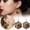 B, variant on Earrings for Women - Flower Football Baseball Basketball Pendant in Wood Interchangeable Double Ear Jewelry for Everyday Wear