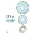 thumbnail image 3 of Vajilla De Gres 4 Personas 12 Piezas - Juego De Platos Y Cuencos De Estilo Moderno En Cerámica - Resistente Al Microondas Y Lavavajillas - Juego De Cuencos Y Platos - Vajilla Pure Living Beige Y Azul, 3 of 5