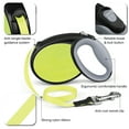 thumbnail image 2 of Retractable Dog Leash For Small Dogs Medium Breed, Cats 16ft Neon Green Black Heavy Duty Anti Tangle Extra Long Reflective Extendable Leash with Lock Button, Night Safety, 2 of 6