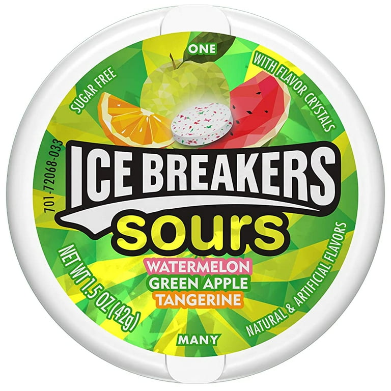 ICE BREAKERS Sours Mints (Green Apple, Tangerine, and Watermelon