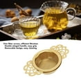 thumbnail image 4 of Stainless Steel Tea Infuser Filter Strainer, Fine Mesh Bowl with Insulating Base for Brewing Leaves Tea Strainer Tea Filter Tea Infuser Leaf Strainer, 4 of 7