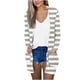 thumbnail image 2 of Chaquetas y abrigos casuales sin capucha de manga larga para mujer Chaqueta de moda para mujer Chaqueta de manga larga con estampado de rayas Abrigo casual Tops/chaqueta Abrigo para mujer, 2 of 5