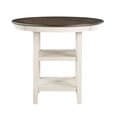 thumbnail image 4 of Miekor Furniture Brown and Antique White Finish Counter Height Table with 2x Display Shelves Transitional Style Furniture W5U789, 4 of 9