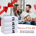 thumbnail image 6 of Lksixu Cotton Hand Towels Set of 4, 14"x30" Embroidered LOVE Pattern Highly Absorbent Bath Towel, 450 GSM Ultra Soft Thicken Quick Drying Plush Face Towels Valentine's Day Gifts for Bathroom, 6 of 7