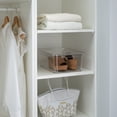 thumbnail image 6 of Simplify Medium Lidded Plastic Storage Bin Basket with Handles, Clear, 6 of 10