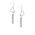 thumbnail image 2 of Delight Jewelry Fearless Bar Open Heart French Earrings, 2 of 4