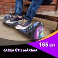 thumbnail image 3 of HOVERSTAR Bluetooth Hoverboard, LBW12A Color cromado o monopatín eléctrico de piel impresa con ruedas intermitentes LED, 3 of 5