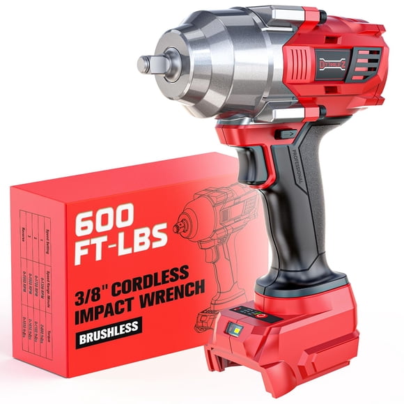 Llave de impacto inalámbrica DIYToolifz de 3/8 pulgadas, 600 pies-libras, sin escobillas