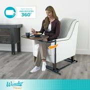 Stander Wonder Tray, Adjustable Swivel TV Tray Table, Large Laptop Stand, Couch Desk, Side Table & Gaming Desk, Tray for Eating on Couches, Chairs & Recliners, Black Base with Walnut Tray