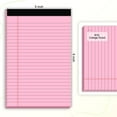 thumbnail image 5 of Ahot 6pcs Small Note Pad 5x8 College Ruled Pink Legal Pads Paper Notepads 6 Pack Study Back Writing Pads 5 x 8 Legal Pads Perforated Narrow Ruled Pads of Paper Pink, 5 of 12