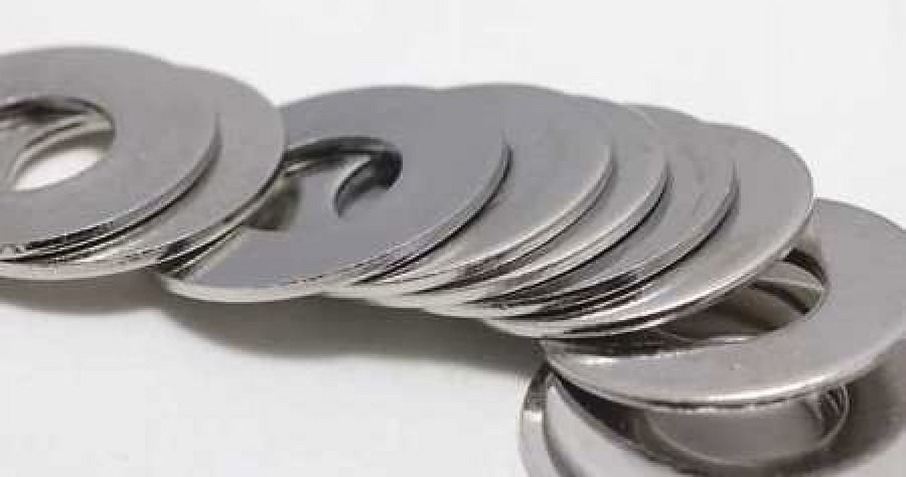 FOREVERBOLT FBFLWASH516SODP100 5/16" x 3/4" OD NL-19(R) Finish 18-8 Stainless Steel Flat Washers, 100 pk.