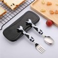 thumbnail image 2 of Juego De Utensilios Multifuncionales Para Niños Pequeños Juego De Cubiertos De Cuchara Y Tenedor De Acero Uego De Cubiertos De Autoalimentación Con Caja De Almacenamiento Yuarrent HA016138-00, 2 of 7