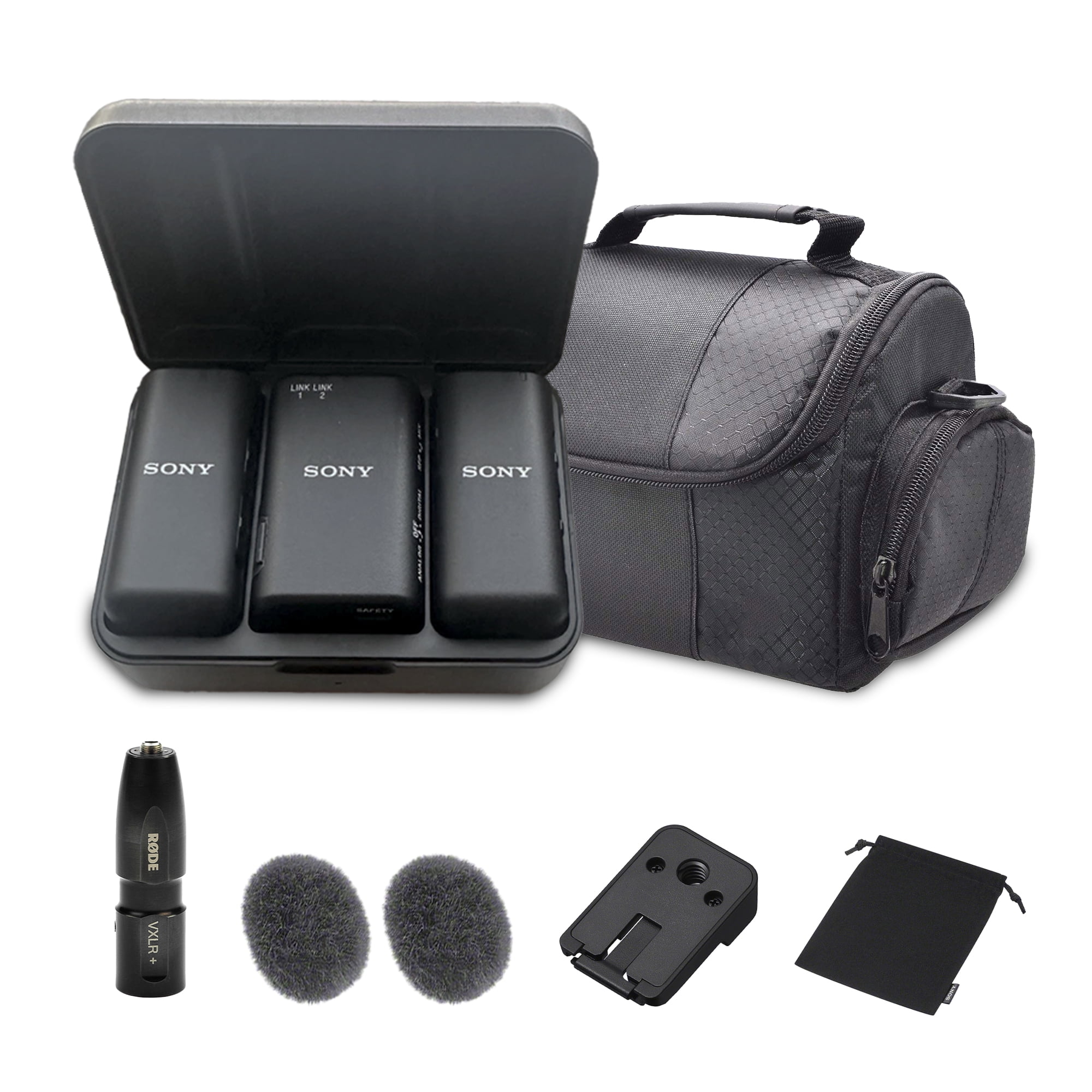 SONY ECM-322BPM 2セット　ケースつき Sony ECM-MS2 Stereo Electret Condenser Microphone (ECM-MS2) Bundle