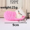 thumbnail image 2 of sleeping cat With Pom Pom Plush Toy With Keychain cat Key Pendant Soft Stuffed Animal Toys Kids Girls Bag Hang Pendant heqiyong LED, 2 of 2