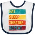 thumbnail image 3 of Inktastic Eat Sleep Theatre Repeat Drama for Actor Boys or Girls Baby Bib, 3 of 4