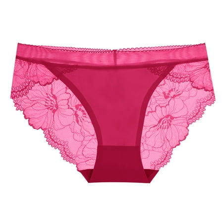 

Fsqjgq Women Panties Briefs Women Ice Silk Stitching Lace Edge Panties Hollow Breathable Panties Panties with Pads Women Underwear Lace Green M
